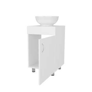 Mobile Bagno Integrato Bianco con Lavabo e Rubinetto - Product Image 4