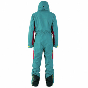 Mono de esquí con capucha de una pieza, impermeable 10000mm, de poliéster, con cremallera YKK, para mujer, a la moda 2026, colores vibrantes - Product Image 3