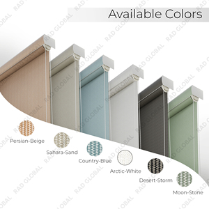 RAD Global Stores d'ombrage verticaux extérieurs anti-UV à 95 % (matériau PVC) modernes à quatre côtés, personnalisables, de haute qualité, filtrant la lumière pour - Product Image 2