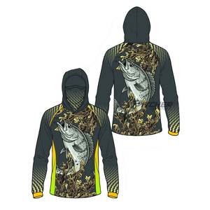 Camiseta Larga de Pesca OEM, Impermeable, Anti-UV 50+, de Secado Rápido, Spandex/Poliéster, para Compradores de Ropa Deportiva con Marca Privada - Product Image 3