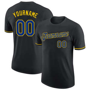 T-shirt d'uniforme d'équipe personnalisé avec numéro et motif, col rond, vêtements de sport décontractés, fabrication OEM, vente en gros, chemises pour hommes, États-Unis - Product Image 1