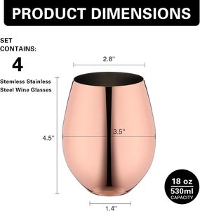 Verre à boire en cuivre fait main de grande qualité à prix raisonnable, durable, élégant, pour la conservation de l'eau et la santé ayurvédique. - Product Image 2