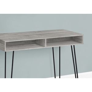 Scrivania per Computer Contemporanea da 40 Pollici in Laminato Grigio e Metallo Nero per Ufficio Domestico, Configurazione Sinistra e Destra con Cassetti Portaoggetti - Product Image 3