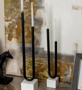 Porte-bougie créatif en métal noir de luxe de haute qualité, porte-bougie religieux pour la décoration de la maison - Product Image 6