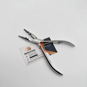 Pinzas para Extensiones de Cabello Beautivia, Herramienta Profesional de Acero Inoxidable para Instalación y Remoción, Pinzas para Cabello de 2 Orificios, Más Vendidas - Product Image 3