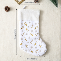 Grandes chaussettes de Noël en feutre de 18 pouces, décorations festives à suspendre à l'arbre, sacs cadeaux pour Noël