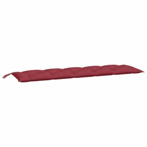Ensemble de 2 coussins de banc d'extérieur en tissu Oxford rouge vin, coussin de banc de jardin en fibres creuses - Product Image 4