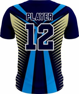 Camiseta Personalizada de Alta Calidad, Mezcla de Poliéster/Algodón, Tejido de Punto, Impresión por Sublimación, Cuello Redondo, Corte Regular, Unisex, Nombre del Equipo - Product Image 2