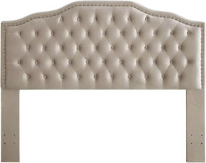 Cabecera Moderna TRIHO-HB-075 para Cama King/Queen, Tapizada en Terciopelo con Botones y Tachuelas, con Almacenamiento, Muebles de Dormitorio Premium - Product Image 3