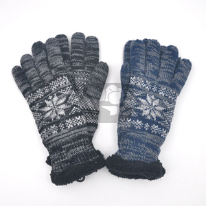 Magic <b>Gloves</b> Fashion Handmade Flower <b>Touchscreen</b> Fluffy Cuff Winter Knit Women Customized BSCI Unisex Adults Plain Acrylic <b>Glove</b> - Product Image 1