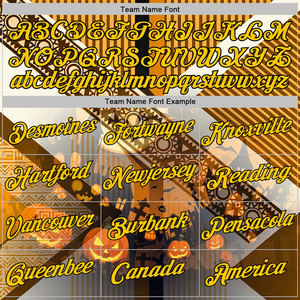 Sudadera con Capucha Personalizada de Halloween para Hombre, Diseño Sublimado en Naranja y Negro, Corte Regular, Ropa Casual - Product Image 3