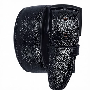 Ceinture décontractée pour homme en cuir véritable avec boucle à ardillon, écologique et imperméable, personnalisable avec logo OEM - Product Image 1