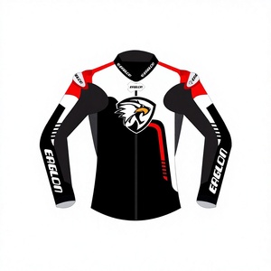 Chaqueta de Motociclismo Unisex Personalizada de Cuero Vacuno con Armadura de Nivel 2 CE |   Chaqueta Protectora para Carreras de Pista Hecha a Medida - Product Image 1