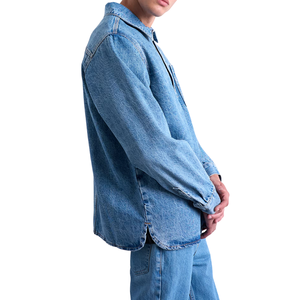 เสื้อเชิ้ตผู้ชายผ้าเดนิม สวมใส่สบาย ระบายอากาศได้ดี ไม่หดตัว ขายส่ง ปรับแต่งได้ ผ้าฝ้าย - Product Image 5