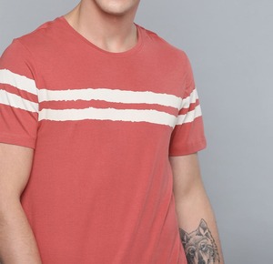 Camisetas casuales de color liso con logo personalizado para hombre, ropa a granel en stock, pacas de ropa variada, camiseta Ringer hecha en Pakistán - Product Image 2