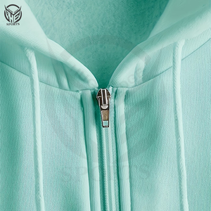 Sweat à capuche zippé pour homme, coupe oversize, en molleton bouclette épais, à épaules tombantes, haute qualité, séchage rapide, coupe-vent, pour l'hiver - Product Image 3