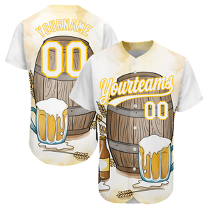 National Beer Day Unisex <b>Baseball</b> Jersey Customizable Plus Size Breathable Anti-Bacterial Anti-UV Quick Dry 100% Polyester Short - Product Image 5