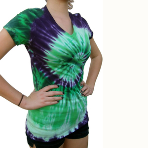 Camiseta Tie Dye de Nuevo Diseño, Camisetas de Algodón de Manga Corta, Camiseta Tie Dye para Mujer, Camisetas de Manga Corta Tie Dye para Mujer en Venta - Product Image 3
