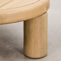 Vandana Hexa Nova Ovaler Garten-Couchtisch 140x70 cm aus Akazienholz Jerome