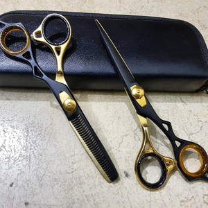Kits d'outils de coiffure pour barbier très demandés, en acier inoxydable, avec ciseaux de barbier à l'effilure tranchante et finition miroir, pour salons de coiffure - Product Image 6
