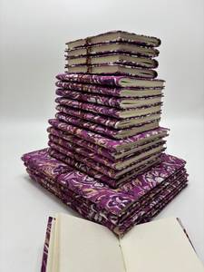 Handmade Printed Paper Fabric Cover Saddle <b>Stitching</b> Eco Friendly Notebook Journal Diary Sketchbook <b>Gift</b> Wholesale OEM Export - Product Image 2