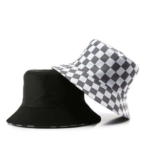 Unisex Bucket <b>Hat</b> Black <b>White</b> Pattern Casual Spring Summer Outdoor Wear Polyester Canvas Style - Product Image 2