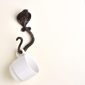 Handcrafted Cast Iron Cobra Snake Wall <b>Hook</b> Rustic <b>Decorative</b> <b>Coat</b> Hat Towel Mug Key Holder Vintage Animal Wall Mount <b>Hook</b> - Product Image 5