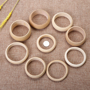 Pulseras de Madera Natural sin Tratar para Niños, Hechas a Mano, Anchas y Lisas, Venta al por Mayor SC - Product Image 5