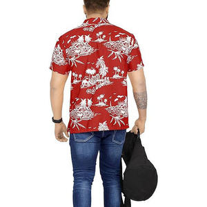 เสื้อเชิ้ตฮาวายแขนสั้นลายต้นปาล์มสำหรับผู้ชายใส่เที่ยวทะเลช่วงฤดูร้อน สไตล์ลำลองติดกระดุม - Product Image 5