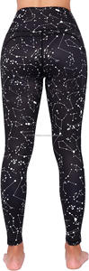 Mallas de yoga estampadas ecológicas de cintura alta ultrasuaves personalizadas, pantalones de entrenamiento de compresión sin costuras con bolsillos, cintura elástica - Product Image 4