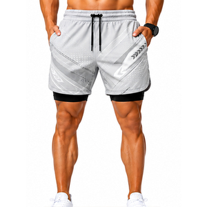 Shorts de bain pour hommes personnalisables, écologiques, imperméables, avec poche zippée, séchage rapide, pour l'été, taille élastique, légers, vente en gros - Product Image 1