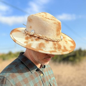 Sombrero de Vaquero de Cuero, Material de Cuero Duradero, Estilo Vintage, Construcción Resistente, Uso Casual y de Moda para Exteriores - Product Image 5