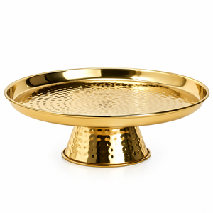 Support à chocolat en argent au design moderne avec accent de perles en bois pour hôtels, restaurants et mariages – Tailles et couleurs personnalisées disponibles - Product Image 6