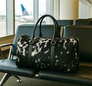 Bolsa de Viaje de Cuero con Pelo Personalizada OEM, Exportador al por Mayor, Marca Privada OEM LHODB-0095 - Product Image 1