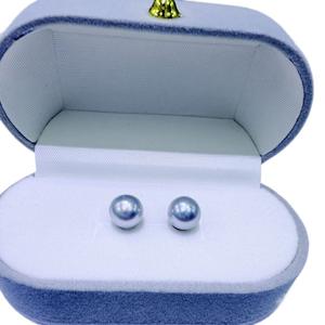 ต่างหูเงินแท้ทรงกลม 8-9 มม. ประดับมุกอะโกย่าแท้จากน้ำทะเล รุ่นใหม่ 25 ชิ้น พร้อมกล่องสำหรับผู้หญิง ดีไซน์หรูหรา - Product Image 5