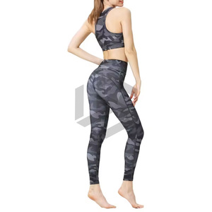 Ensemble de yoga 2 pièces pour femme, taille haute, qualité supérieure, design tendance, personnalisable, écologique, respirant, avec logo frontal, vente en gros - Product Image 5
