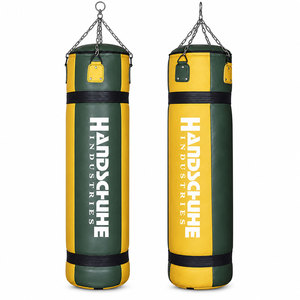 Sac de frappe d'entraînement de boxe en PU, durable, vert et jaune mélangé, pour adultes, prix de gros abordable - Product Image 1
