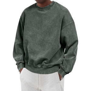 Sweat-shirt surdimensionné personnalisé de haute qualité, effet délavé à l'acide, 100% coton, grammage lourd, pour vêtements décontractés et streetwear, unisexe - Product Image 3