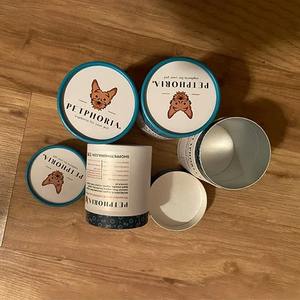 Envases de tubo de papel personalizados para alimentos para mascotas, caja cilíndrica redonda de cartón biodegradable con impresión vegetal para alimentos para mascotas - Product Image 5