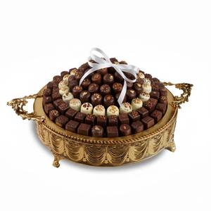 Elegante Bandeja Dorada para Servir Chocolate, Decoración de Mesa de Lujo para el Hogar, Perfecta para Ocasiones Especiales y Cualquier Evento, en Oferta - Product Image 5