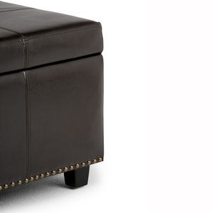 Kingsley Coffee Brown Large <b>Storage</b> Ottoman Stylish <b>Stools</b> & Ottomans Collection - Product Image 4
