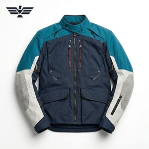 เสื้อแจ็คเก็ตมอเตอร์ไซค์แบบ unisex แขนยาว สีสันตัดกัน ระบายอากาศได้ดี ผลิตจากผ้า Codura 300 กรัม กันลม สำหรับทุกฤดู เหมาะสำหรับการผจญภัย - Product Image 2