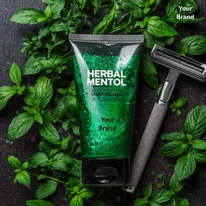 ODM OEM Custom Logo Organic Natural Herbal Menthol Shaving Gel Men's <b>Beard</b> Skin <b>Care</b> Non-Skin Irritating Moisturizer Strong Hold - Product Image 3