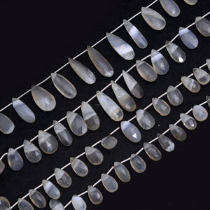 Cuentas de cuarzo Bio Solar Natural Premium, forma de pera facetada, 8 pulgadas, 7x9 A 9x28mm, hebra de piedras preciosas para fabricación de joyas, Uso de piedra - Product Image 1