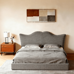 เตียงคิงไซส์หรูหราหุ้มหนังพร้อมหัวเตียงเฟอร์นิเจอร์ห้องนอนสไตล์ร่วมสมัยโครงไม้คุณภาพสูงเพื่อความสะดวกสบาย - Product Image 2