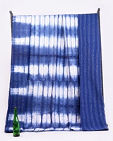Ensemble de literie en coton biologique Kantha tie-dye bleu, fait main, pour la maison et l'hôtel, utilisable toute l'année