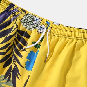 Shorts de basketball pour hommes, 100% polyester, taille mi-haute, élastique, séchage rapide, respirant, jaune, décontracté - Product Image 3