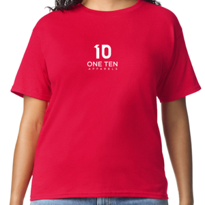 Camiseta de Mujer Roja de Algodón Suave, Informal, de Manga Corta, Cómoda, Básica, a la Moda, Ropa Personalizada al por Mayor - Product Image 5