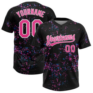 Camiseta de Béisbol Personalizada para Hombre, Roja y Negra, Sublimada, de Manga Corta, con Botones, Uniforme de Softbol - Product Image 4