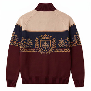 <b>Men's</b> <b>Full</b> <b>Zip</b> Thick Knit <b>Cardigan</b> Sweater with Pockets Knitwear Long Sleeve Custom Logo Wool Acrylic - Product Image 2